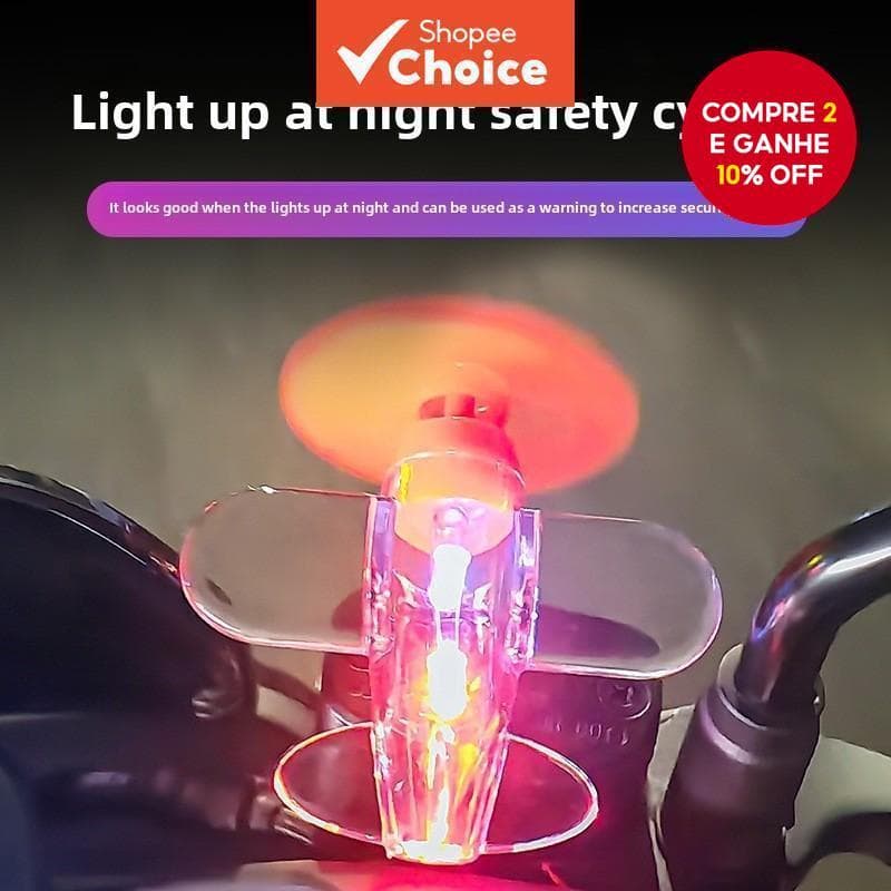 Alça De Aeronave Giratória LED Movida A Vento , Decorações De Segurança , Aviso De Motocicleta