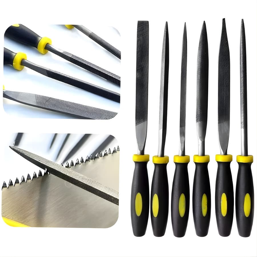 Jogo de Lima Agulha 150mm 6 / 12 Peças Redonda Chata Triangular meia-cana