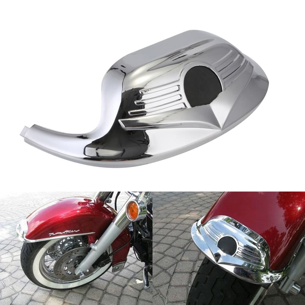 Fender Para-Lamas Dianteiro Cromado Motocicleta , Guarnição Com Ponta Harley Touring FL FLHR 80-14 Road King FLSTC 86-08