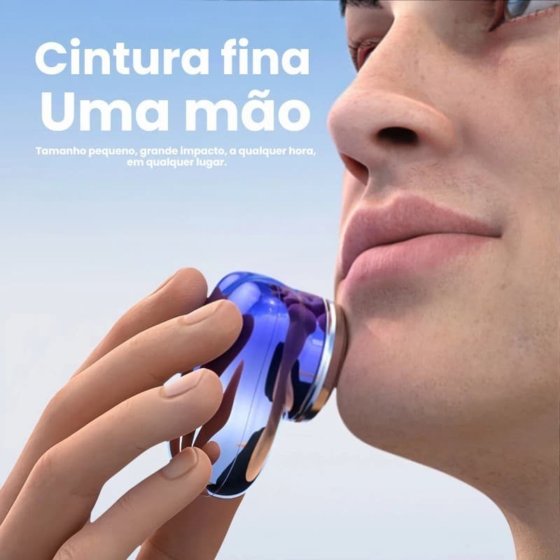Barbeador Elétrico Portátil à Prova d’Água – Compacto, Recarga Rápida USB-C e Seguro