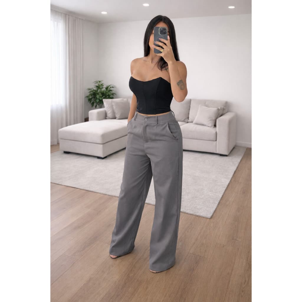 Calça Alfaiataria Pantalona Premium Wide Leg Cintura Alta PROMOÇÃO Tendência