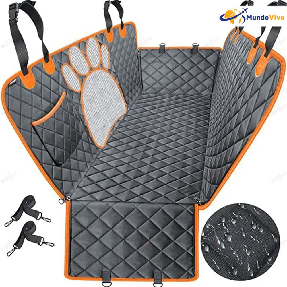 Capa Protetora Pet 5 em 1 Impermeável: Proteção com Cinto para Banco de Carro