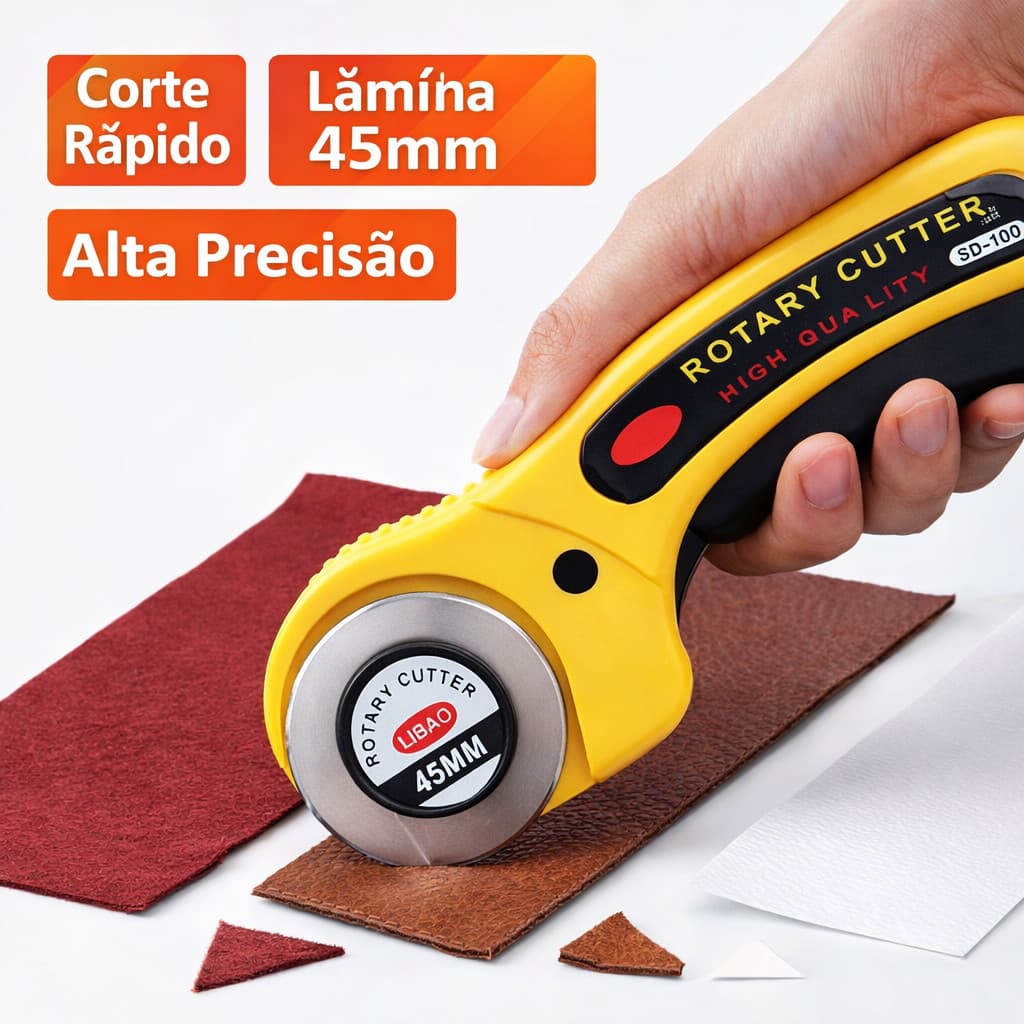 Cortador Circular 45mm Profissional com Trava de Segurança para Artesanato