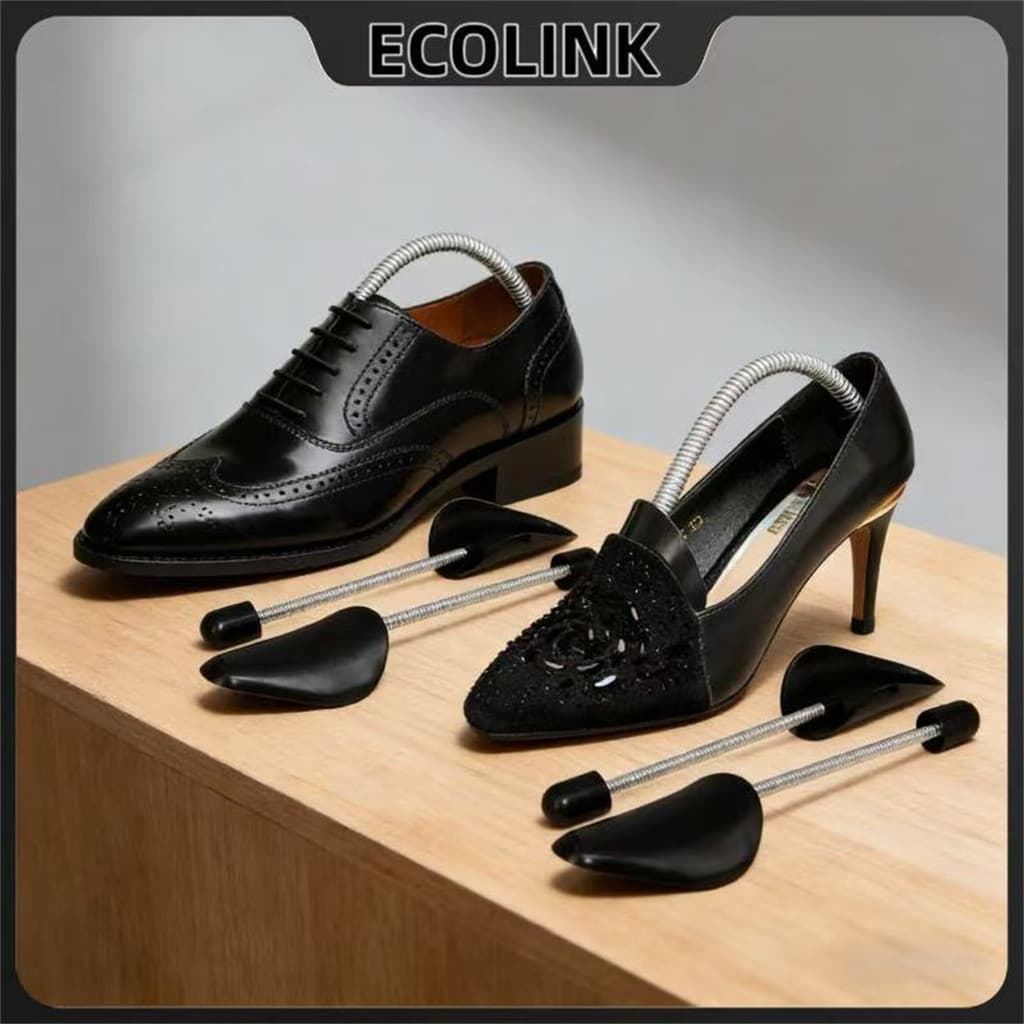 Modelador de Sapatos Ajustável Preto - Evita Amassos e Trincas, Mantém a Forma do Calçado