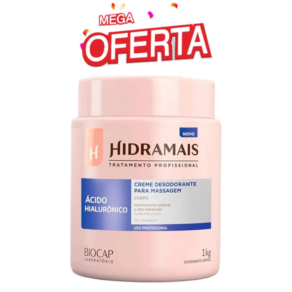 Creme Para Massagem Ácido Hialurônico 1kg Hidramais