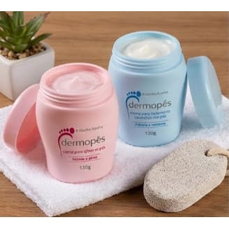 Kit Creme Para Os Pés Hidrata e Afina + Creme Tratamento Dos Pés Hidrata e Restaura Dermopés 130g