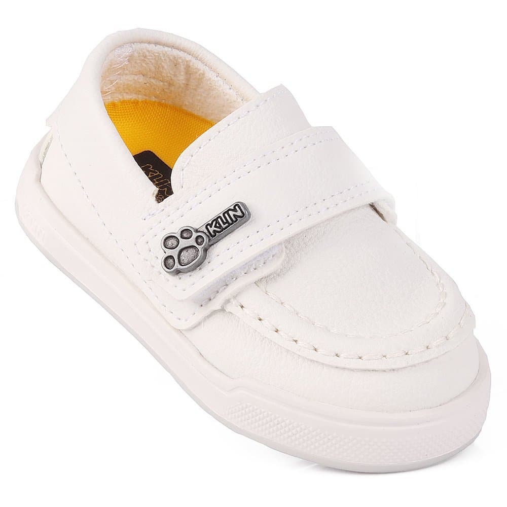 Sapato Infantil Menino Batizado Klin Original Flyer Casual – Estilo Mocassim com Velcro
