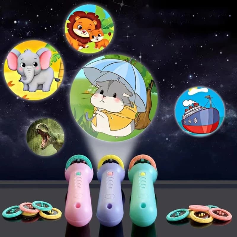 Lanterna projetora infantil com padrões divertidos - Brinquedos