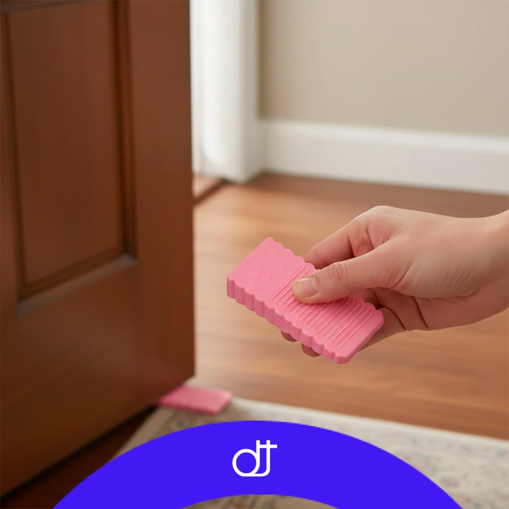 Kit 2 Trava Portas Com Fixação Antiderrapante De Silicone Multicolorido