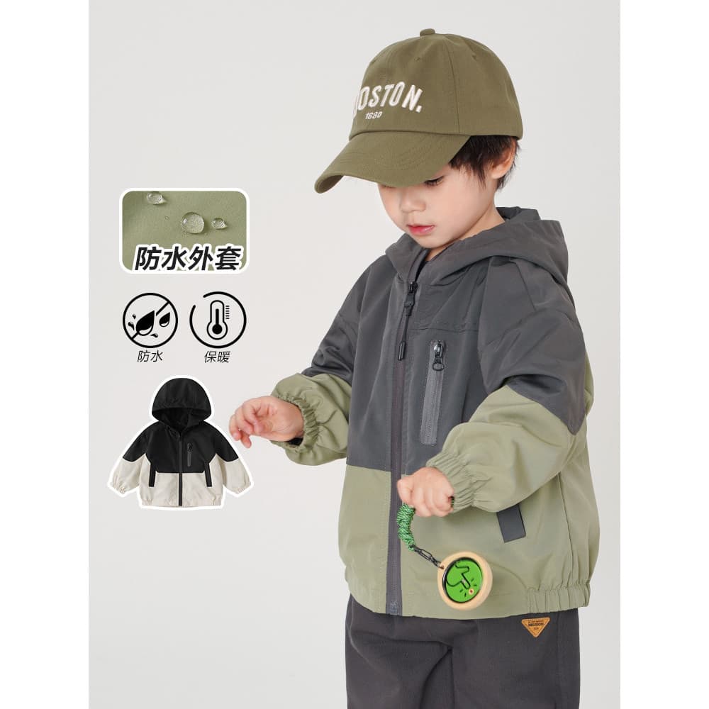 Meninos macacão jaqueta à prova dwaterproof água primavera roupas primavera outono roupas infantis jaqueta do bebê 2025 