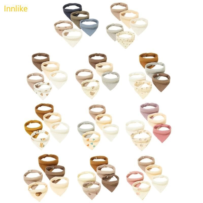 Innlike 5 Peças Babadores Infantis Absorvem Para Arrotar Bebê Enfermagem Essencial