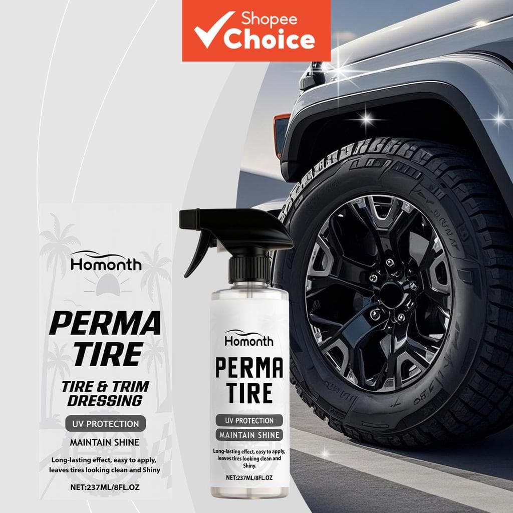  Homonth Tire Shine Spray Acabamento Brilhante para Rodas Efeito Preto Intenso Polimento Duradouro Fácil Aplicação