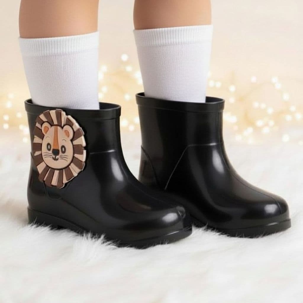 Galocha Infantil Menino | Dinossauro Leão Peixe Impermeável Leve Confortável Macia Divertida