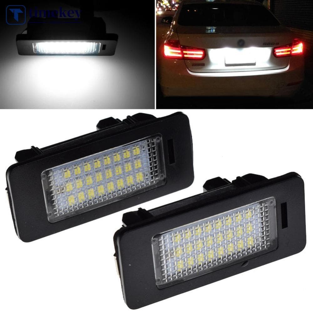 TIMEKEY 1 Peça/2 Peças 6000k Luz De Placa De Carro Branca Sem Erro Led Matrícula Para BMW E39 E60 E90 E91 E92 E61 E60 E7