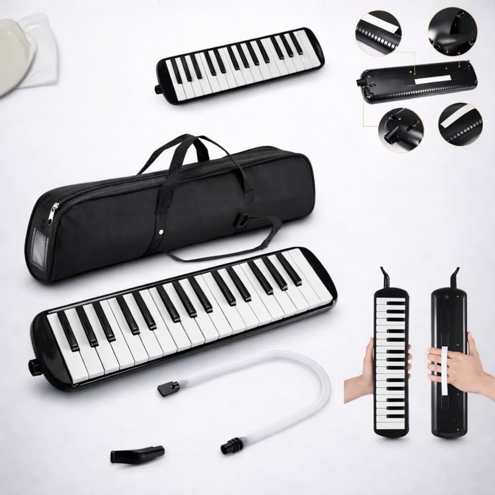 Escaleta Melódica Teclado Musical Portátil | Com Estojo e Mangueira, Fácil de Tocar Ideal para Iniciantes