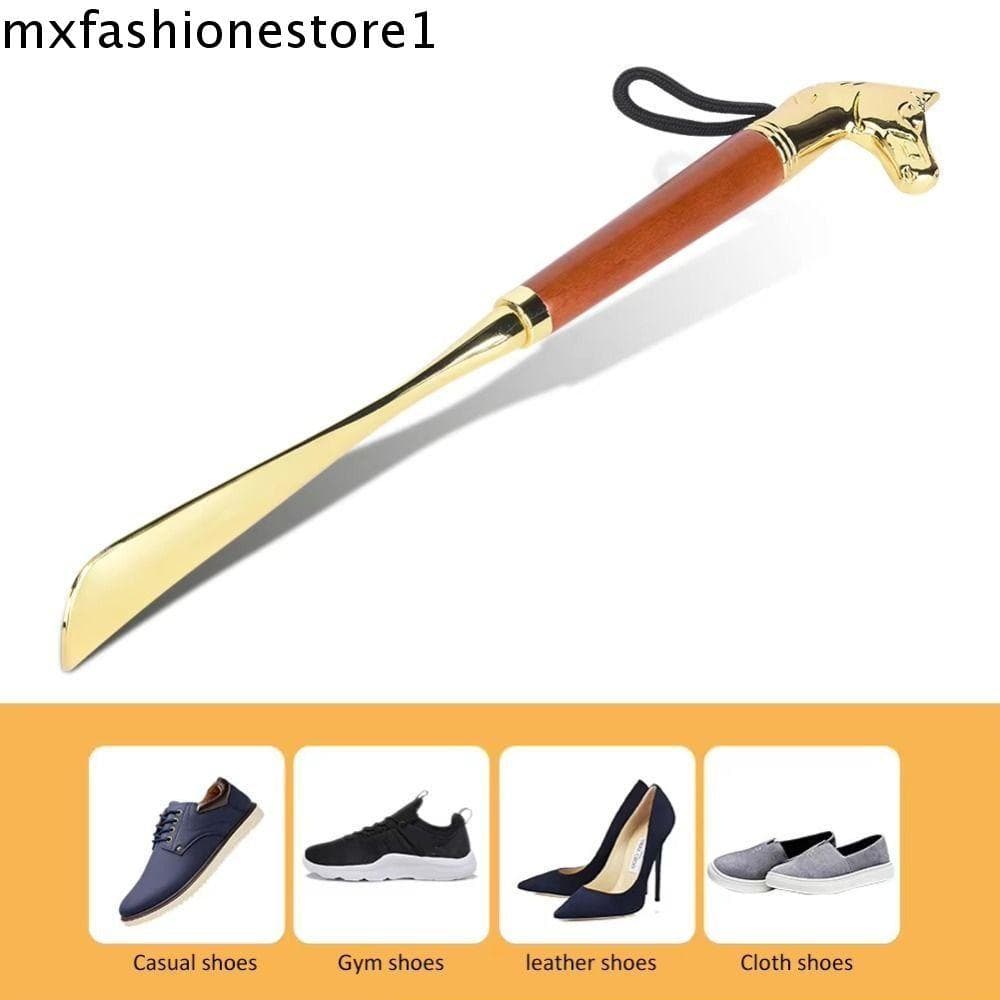 Buzina De Sapato De Metal MXFASHIONE , Calçadeira Portátil Com Cabeça De Leão/Cavalo , Levantador Longo