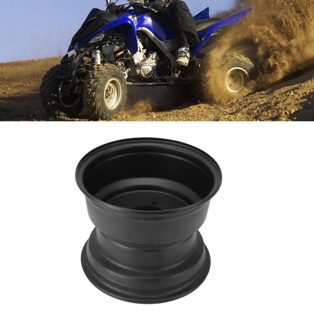 Aro da roda traseira de 10 polegadas preto 4 pinos 90mm cubo de furo de alta resistência para quad dirt bike atv go kart