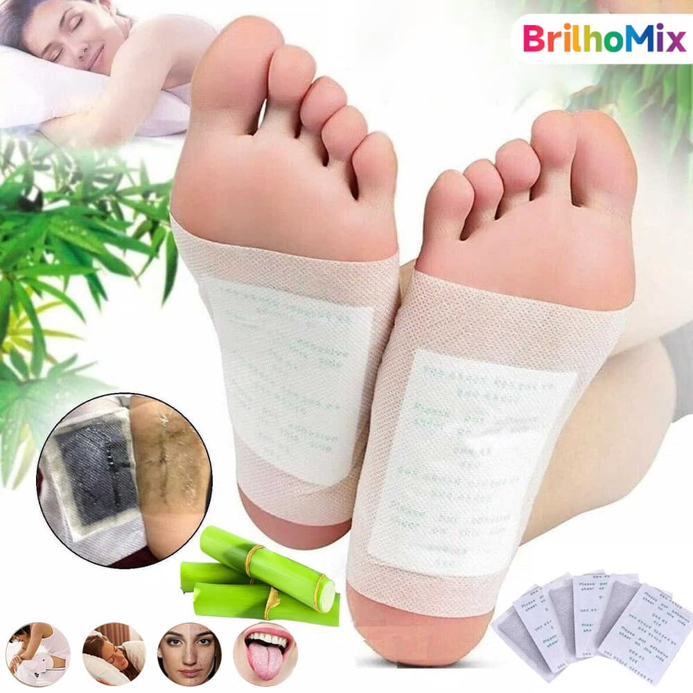 Adesivo Relaxante Para Pés Kit10 Kit20 Kit30 Kit40 Kit50 Alivia Cansaço Expulsa Frio e Umidade