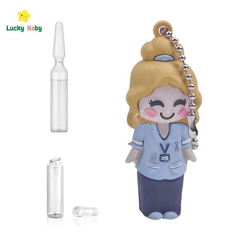 [Luckybaby-t] Abridor De Garrafas De Ampola De Formato Médico Enfermeira Cortador De Borracha Especial Chaveiro Dois Em 