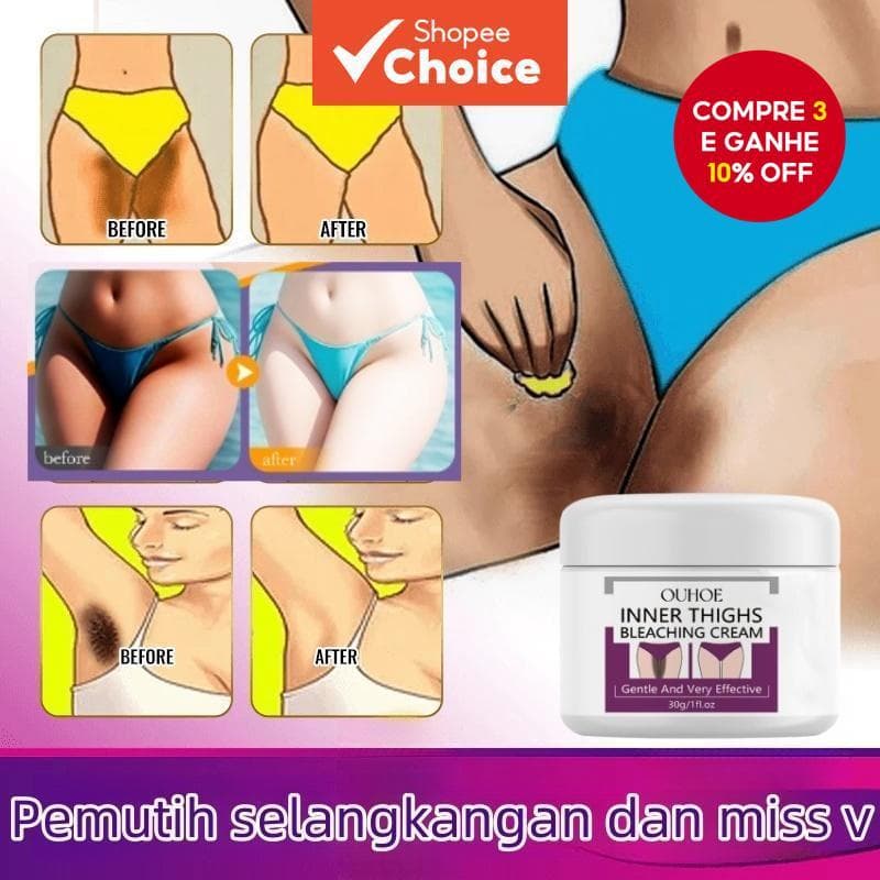  Creme Clareador para Joelhos, Coxas Interiores, Área Íntima e Axilas - 50800761543/