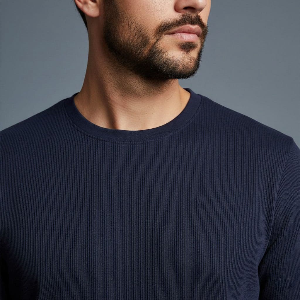 Camisa Masculina Básica Texturizada Premium (Canelada)