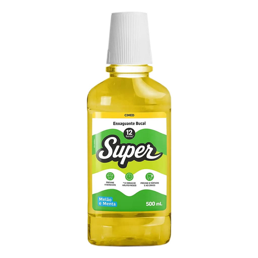 Enxaguante Bucal Super 12h Melão e Menta 500ml