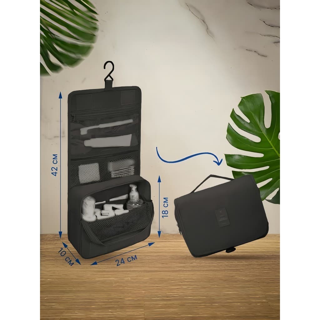 Bolsa Necessaire Organizadora de Mala Higiene Pessoal p Viagem Divisórias ViagemdeNegócios Portátil