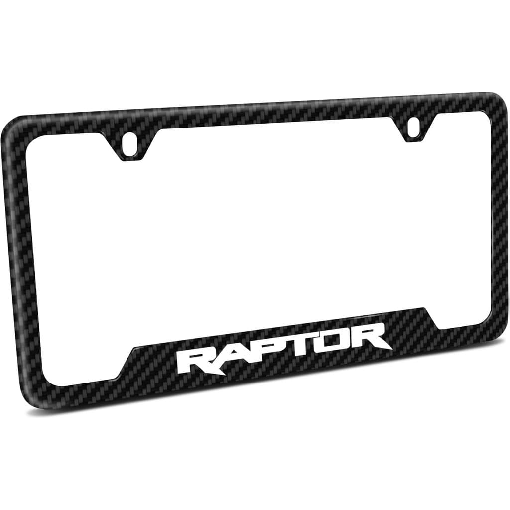 Para Ford F-150 Raptor 2017 up Preto Textura De Fibra Carbono Plástico ABS 50 Estados Quadro Da Placa De Licença