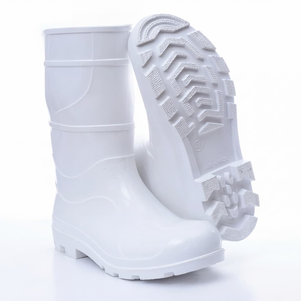 Bota Galocha PVC Impermeável Chuva Antiderrapante Cano Médio Unissex