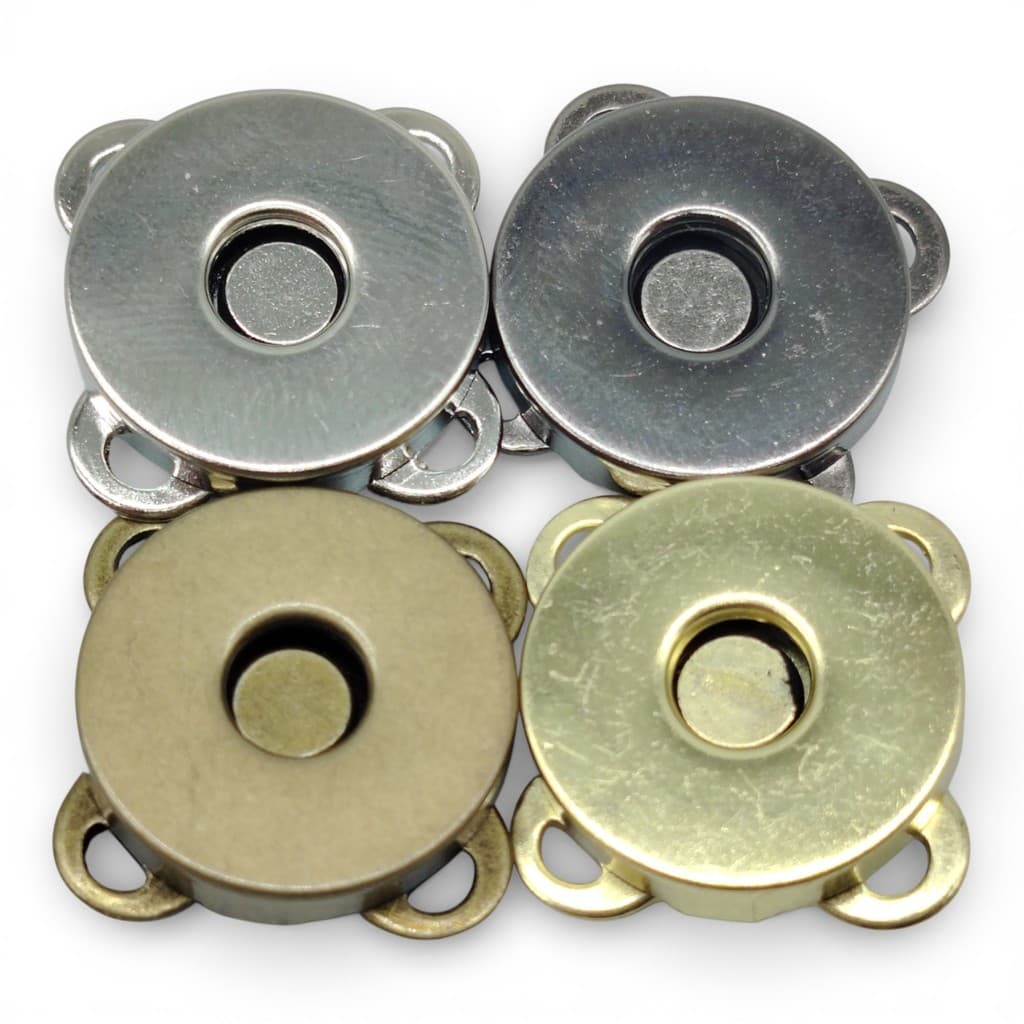 Botão Imã de Costura 12 14 18mm Fecho Magnético Bolsas Artesanais Crochê Costura Criativa DivMedidas