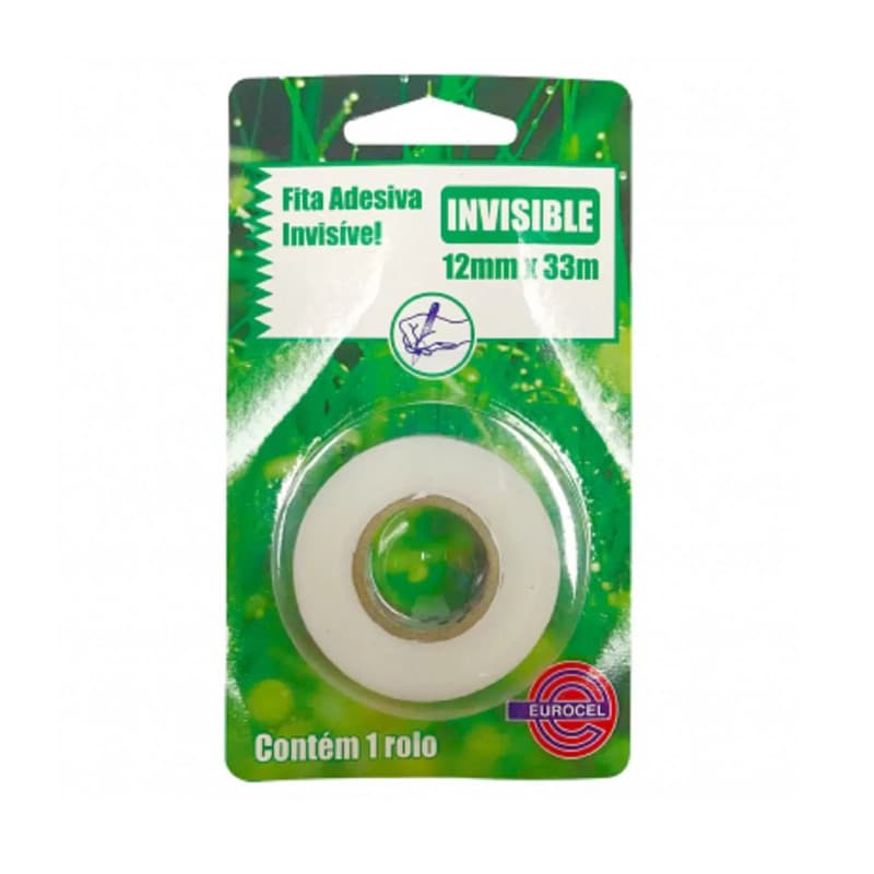 Fita Adesiva Invisível 12mmx33m - Eurocel