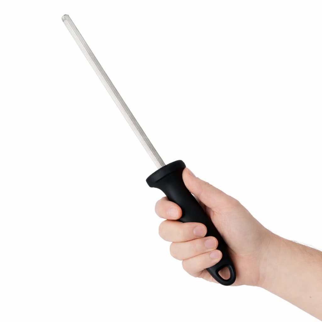 Chaira Profissional 7 Polegadas 30,5cm Afiador Amolador de Facas Aço Inox Estriada