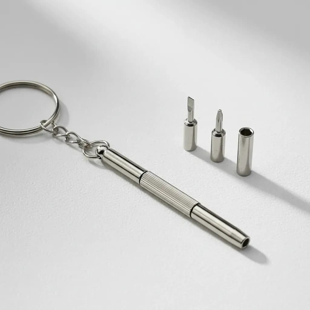 Mini Chaveiro 3 Em 1 Para Óculos, Relógios, Brinquedos, Celulares e Pequenos Parafusos