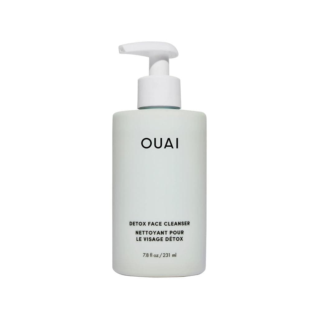OUAI Detox Facial Cleanser - Sabonete Facial de Limpeza Profunda com Ácido Glicólico, Niacinamida e PHA - Remove Suor, S
