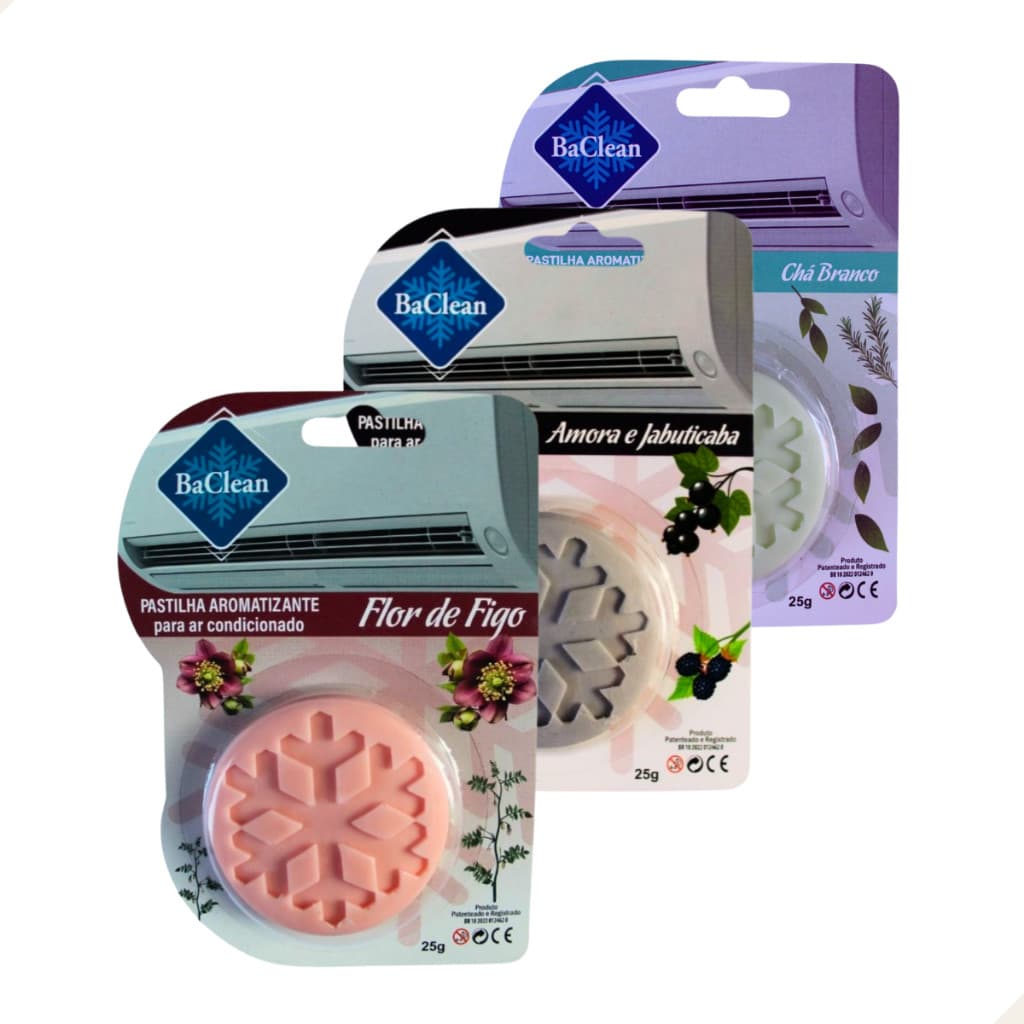 Chega de Mau Cheiro! Pastilha Aromatizante para Ar Condicionado Baclean – Inibe Odores
