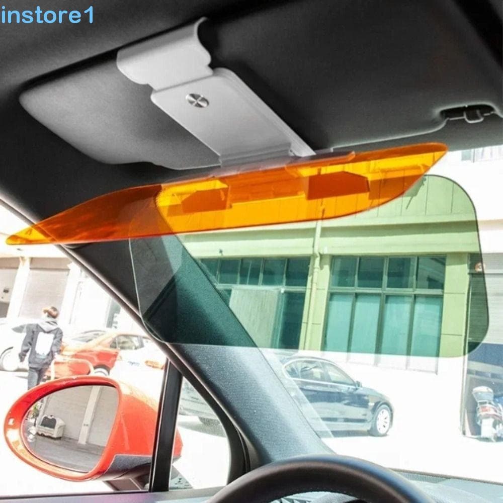 Viseira Solar Para Carro INSTORE , Polarizada Antirreflexo Com Bloqueio UV , Extensor De 2 Em 1 Ajustável