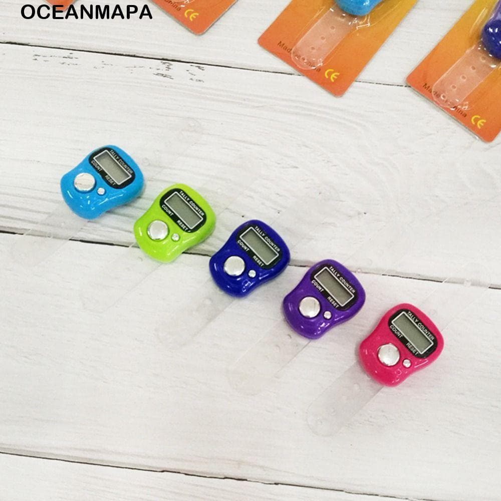 Contador De Linha De Tricô OCEANMAPA , Anel De Dedo Digital Portátil , Mini