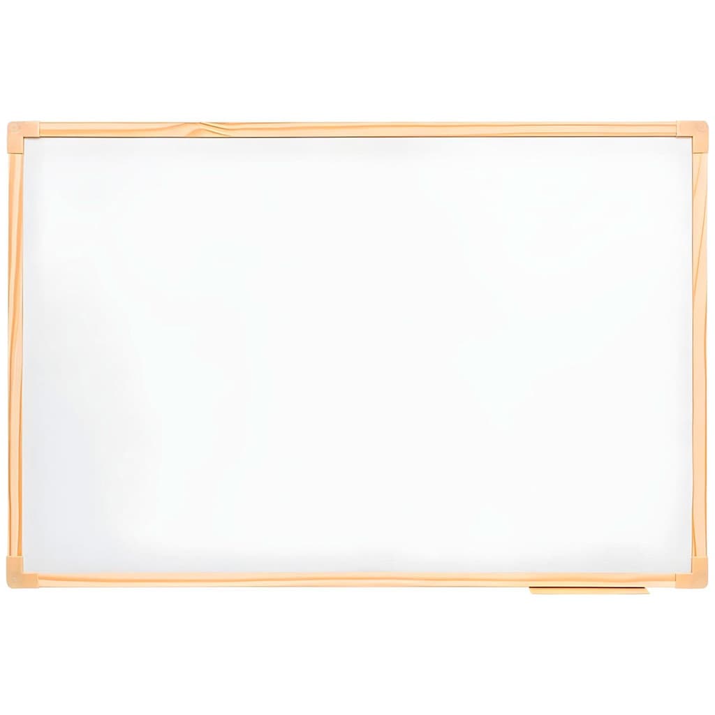 Stalo Quadro Branco 40x30cm Moldura Madeira Pinus Eco Lousa Branca Escolar Lisa