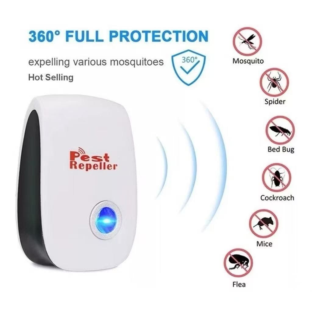 Repelente Eletrônico Ultrassônico Mosca Pernilongos Baratas Morcegos repele e Espanta Ratos - XL