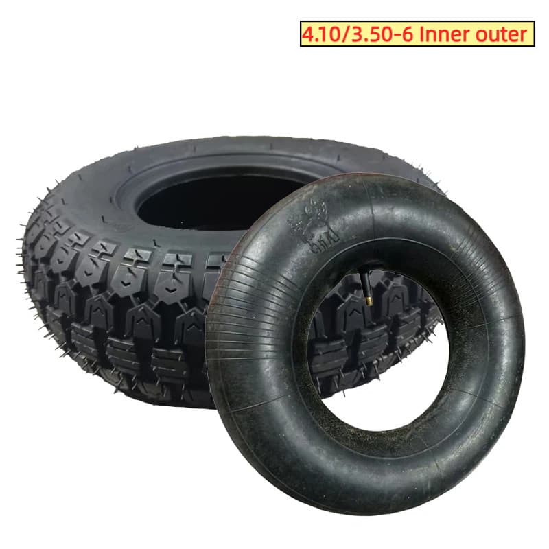 Borracha Resistente Ao Desgaste 4.10/3.50-6 Pneus Internos E Externos scooter Elétrica Acessórios Para Rodas De Triciclo