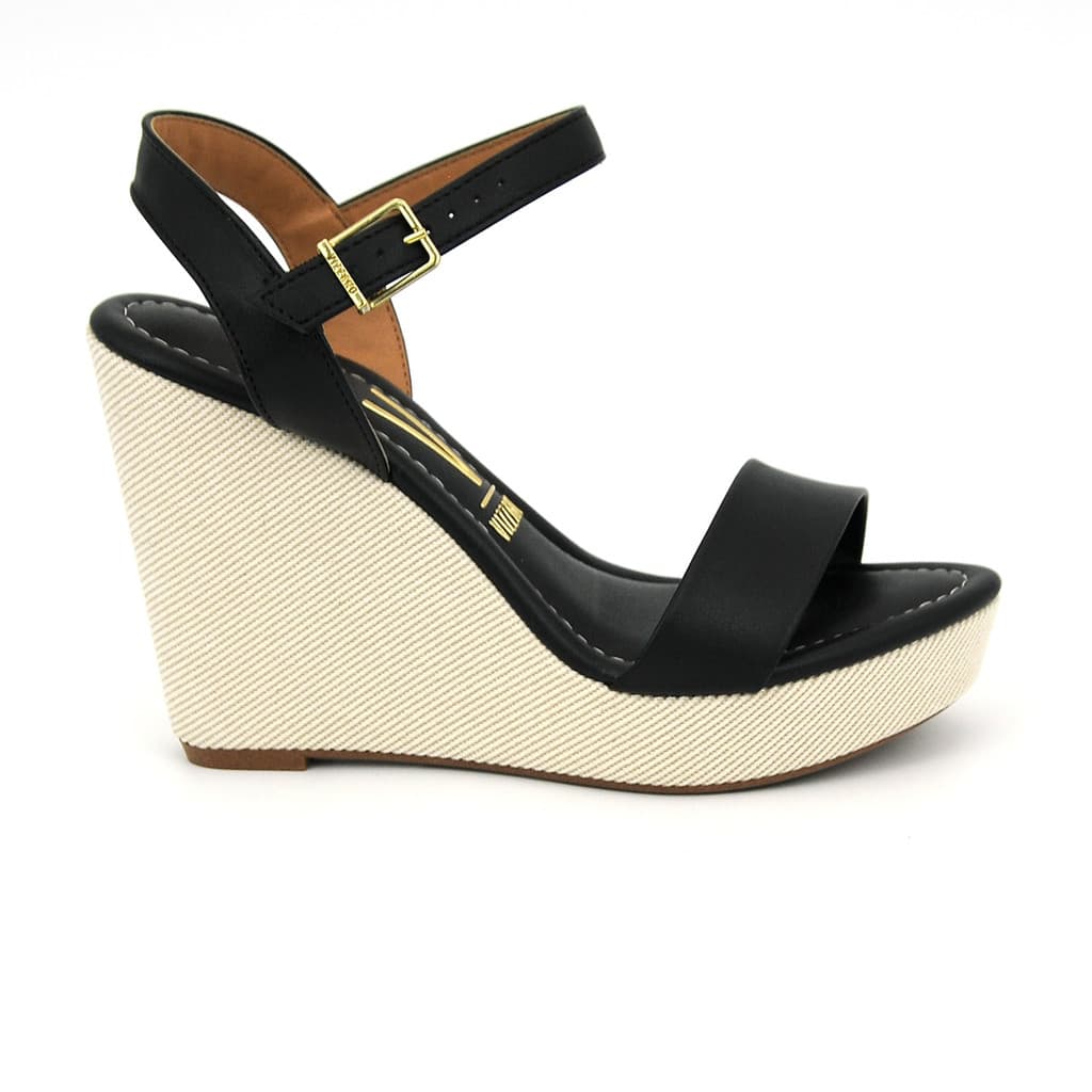 Sandália Vizzano 6283.2000 Anabela Plataforma Leve Feminina