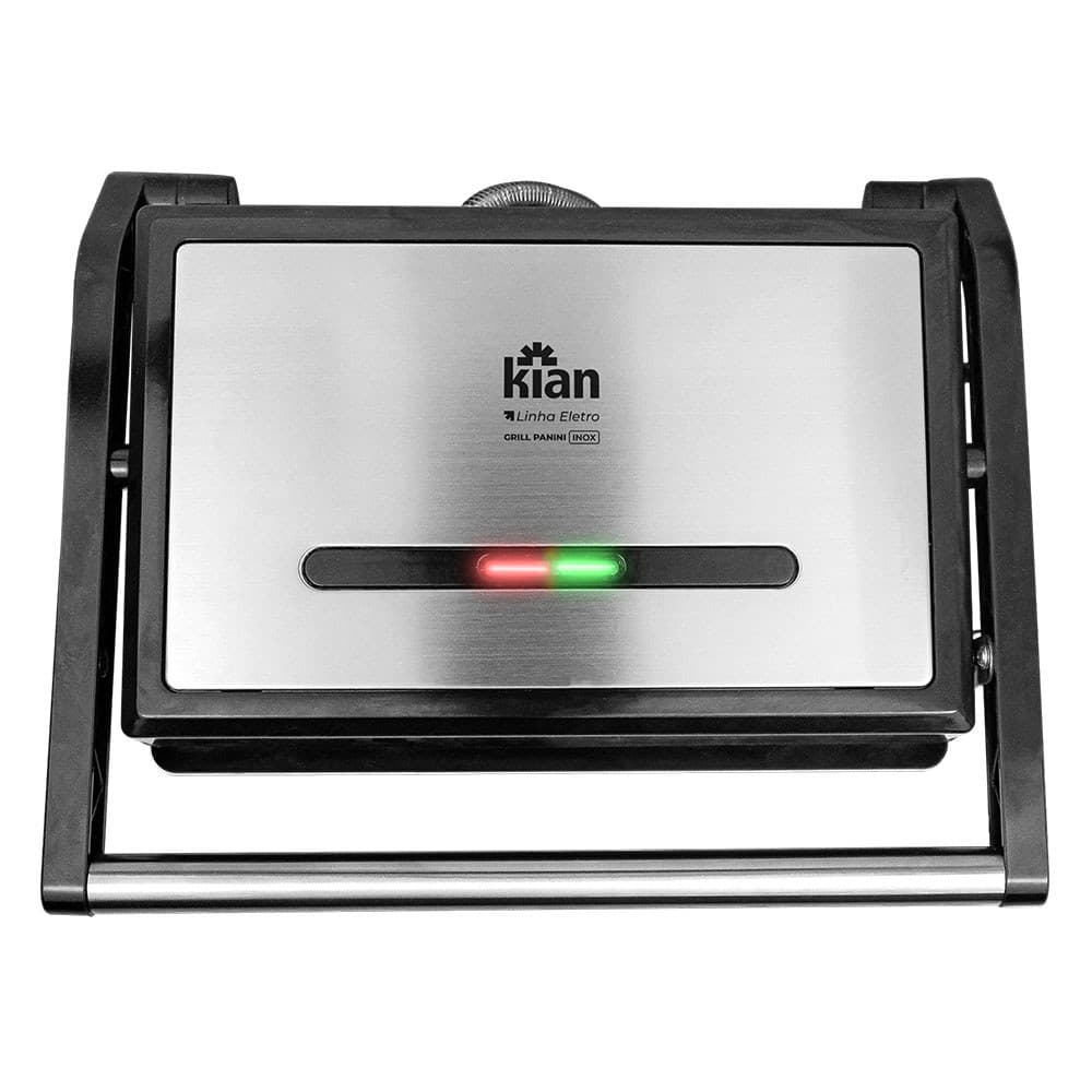 Sanduicheira Grill Panini 1200W Inox Preto Kian - 127V