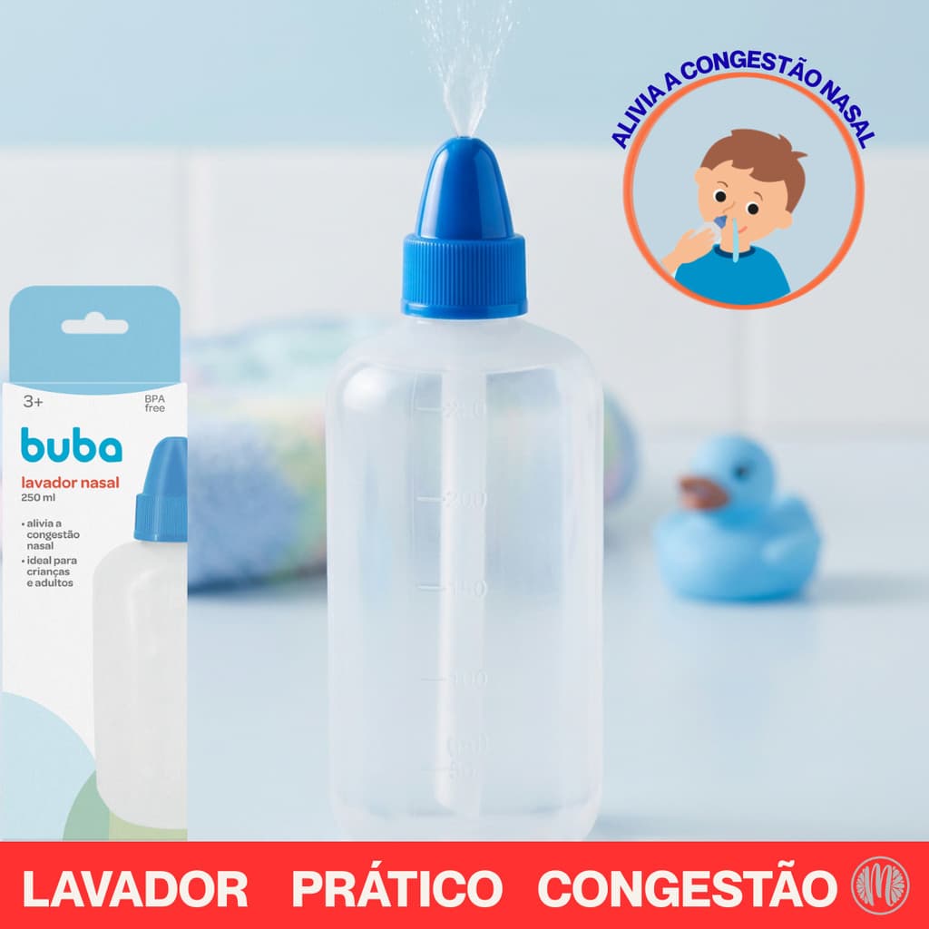 Lavador Higienizador Nasal Buba Infantil Adulto Sinusite Ducha