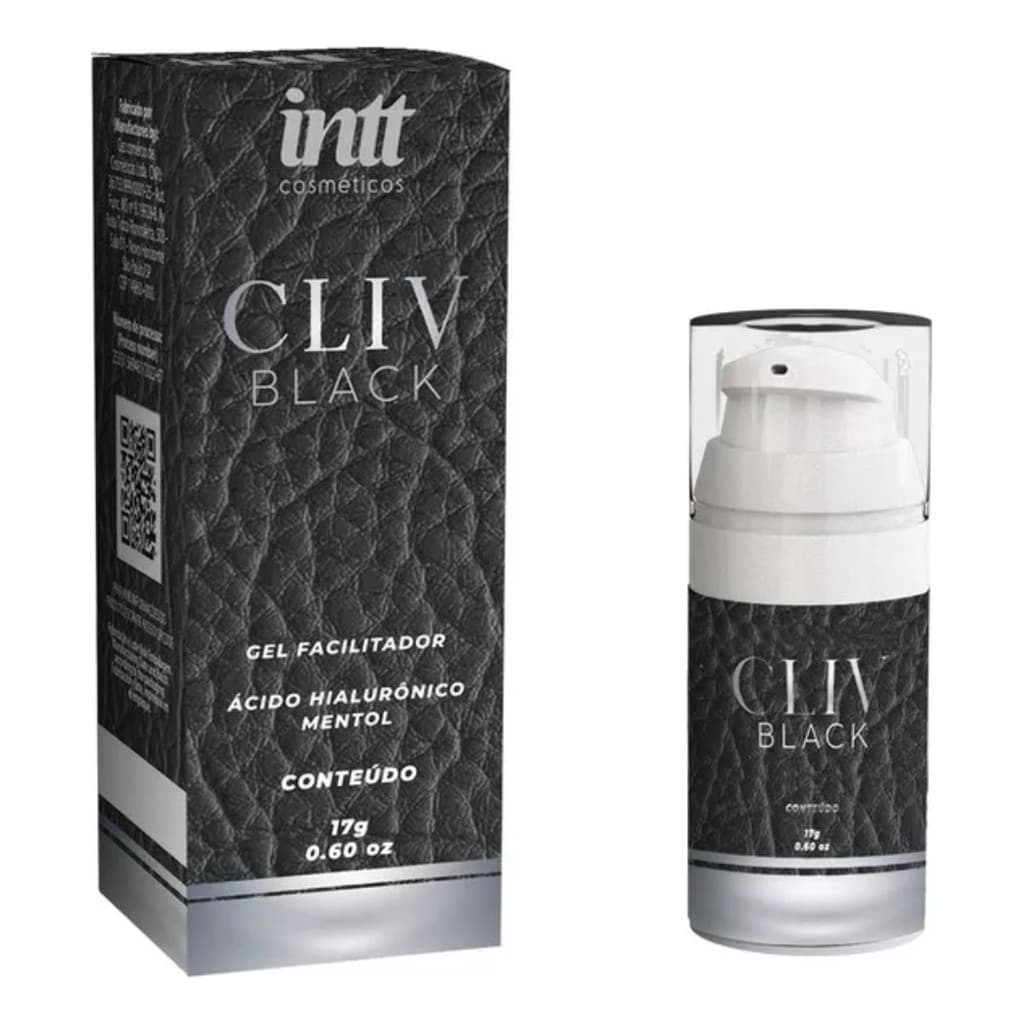 Cliv Intt Black 17g Gel Lubrificante com Ácido Hialurônico e Mentol – Intt Cosméticos - Premium