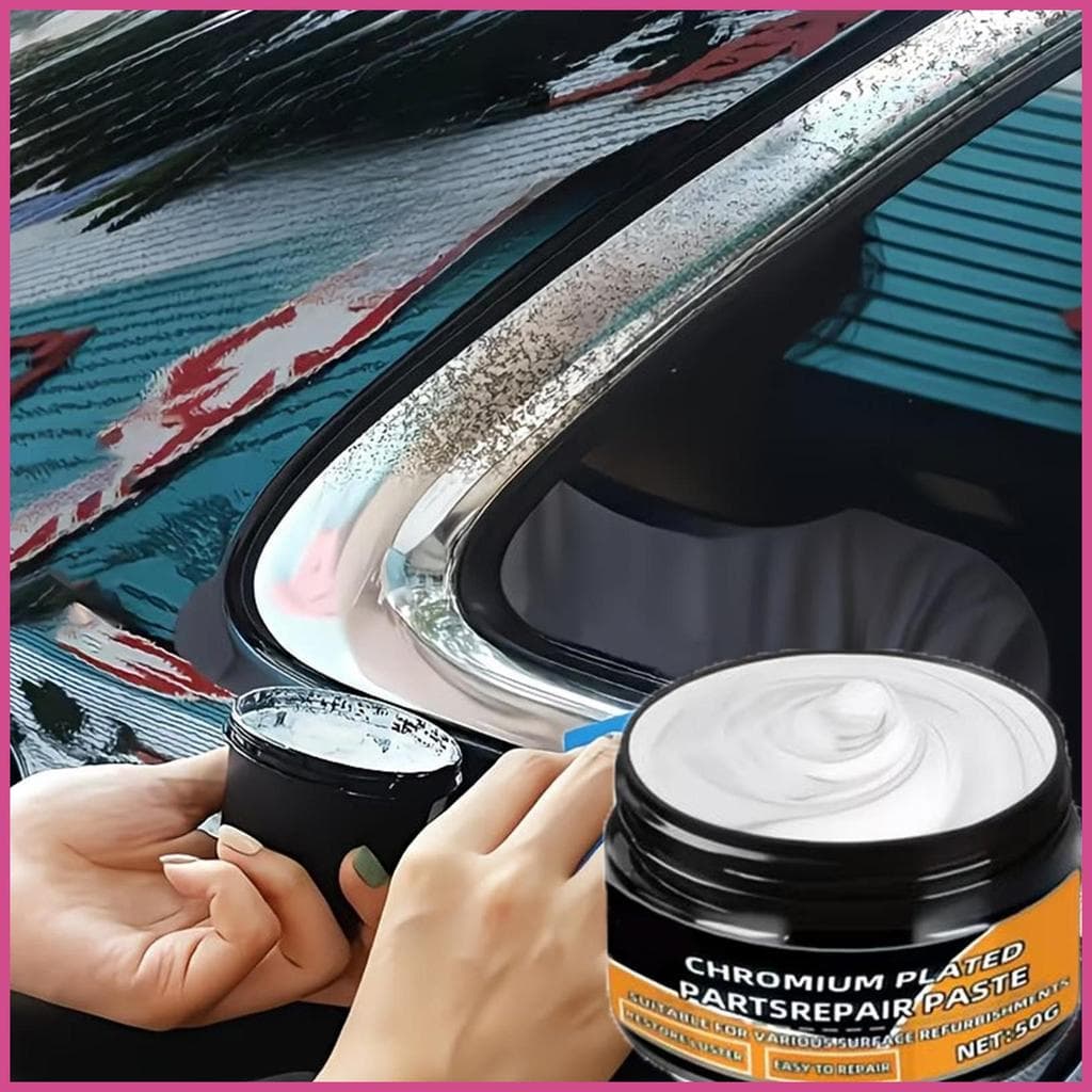Limpador Cromado 50g , Creme De Remoção De Arranhões Com Esponja , Reparo De Carro Para Barcos , Automóveis , Pneus , Ca