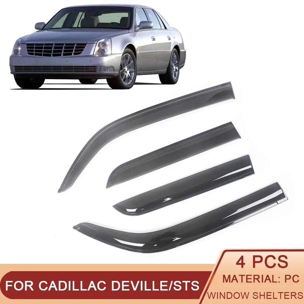 Para Cadillac Deville STS 2000-2007 Janela Lateral Defletores De Vento Viseiras Preto Guarda Chuva Viseira Da Porta Tons