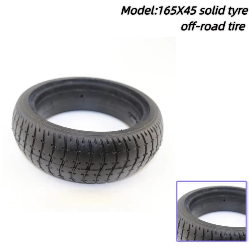 Pneus Não Infláveis 165x45 Adequados Para Sólidos De 6.5 Polegadas , De Borracha Preta , Acessórios De scooter Elétrica 