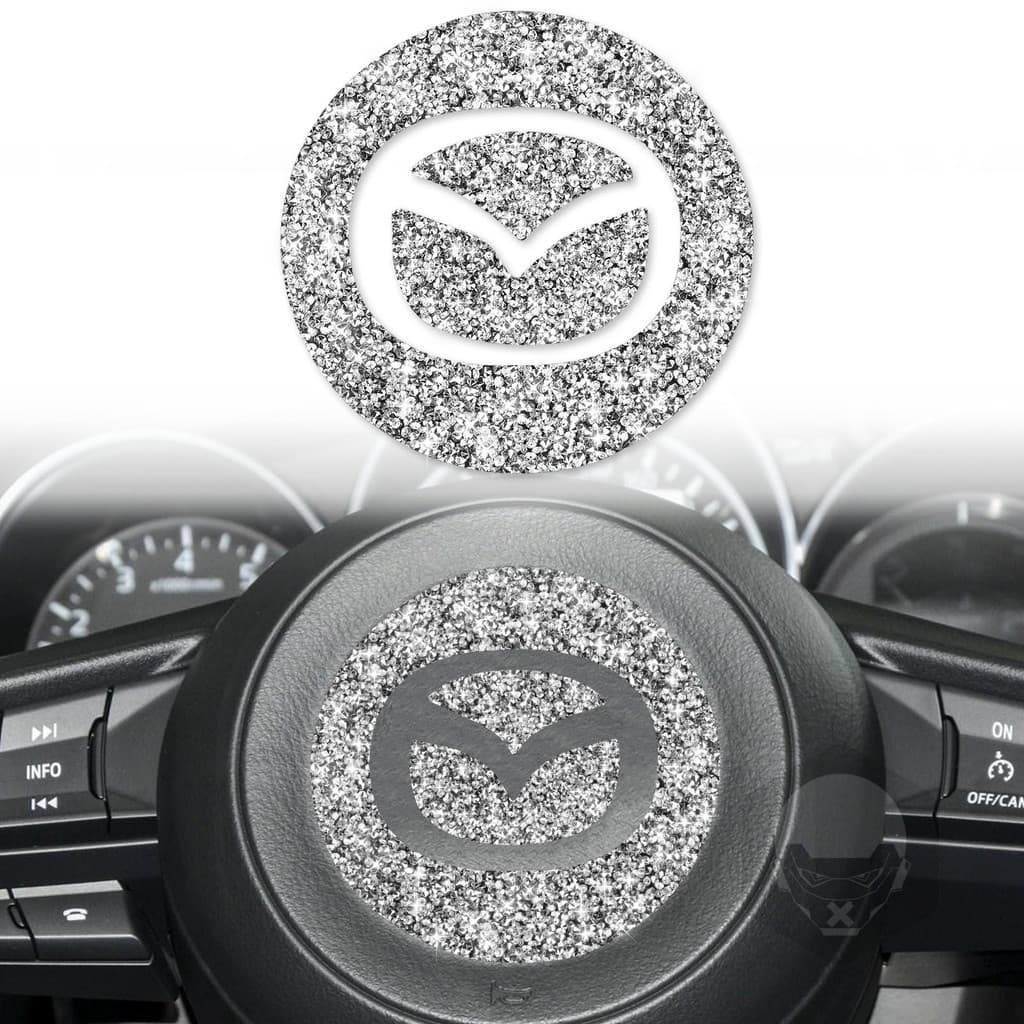 Adequado para Mazda Mazda CX-5 Kit de etiqueta de volante cravejado de diamantes Adesivo de decoração Acessórios de modi
