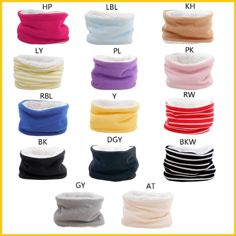 Sol Outono Inverno Cachecol Do Bebê Cor Sólida Cachecóis Pelúcia Lenço Grosso Quente Colar Para Meni