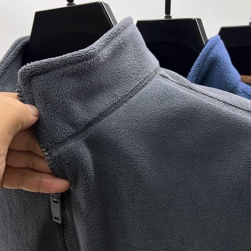 Comércio exterior pedido final meio zíper gola alta moletom masculino outono inverno dupla face F